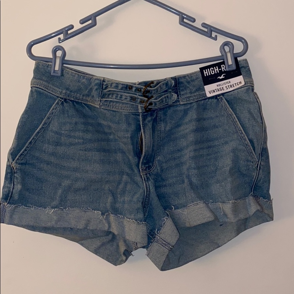 High rise jean shorts